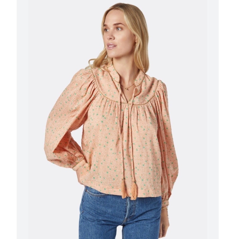 Joie Kenna Long Sleeve Cotton Top XS